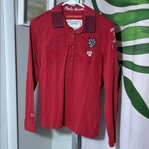 Vintage Tom Tailor Polo Team Midlands Trophy Long Sleeve size Medium Polo